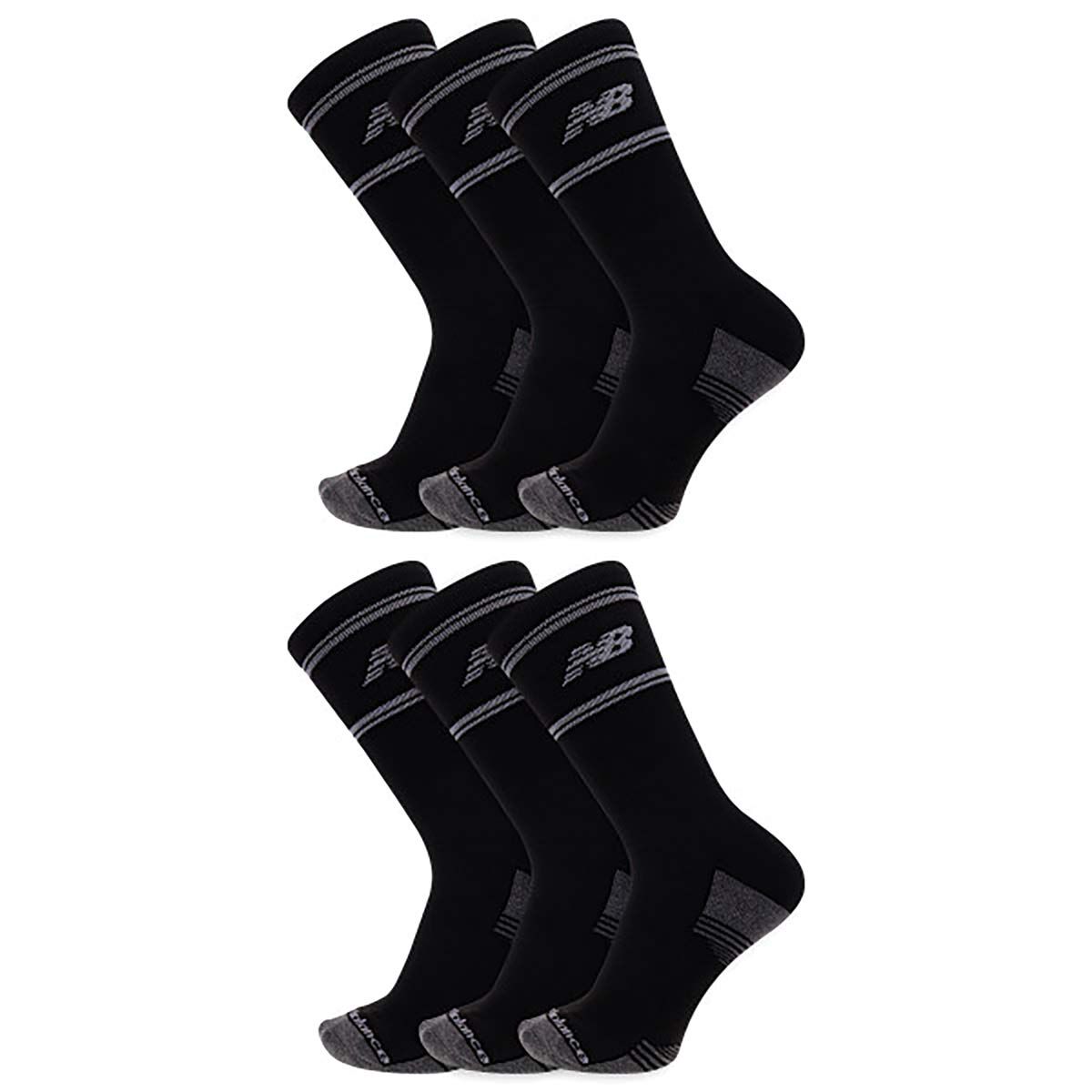 New Balance 6 Pack Cushioned Crew Socks