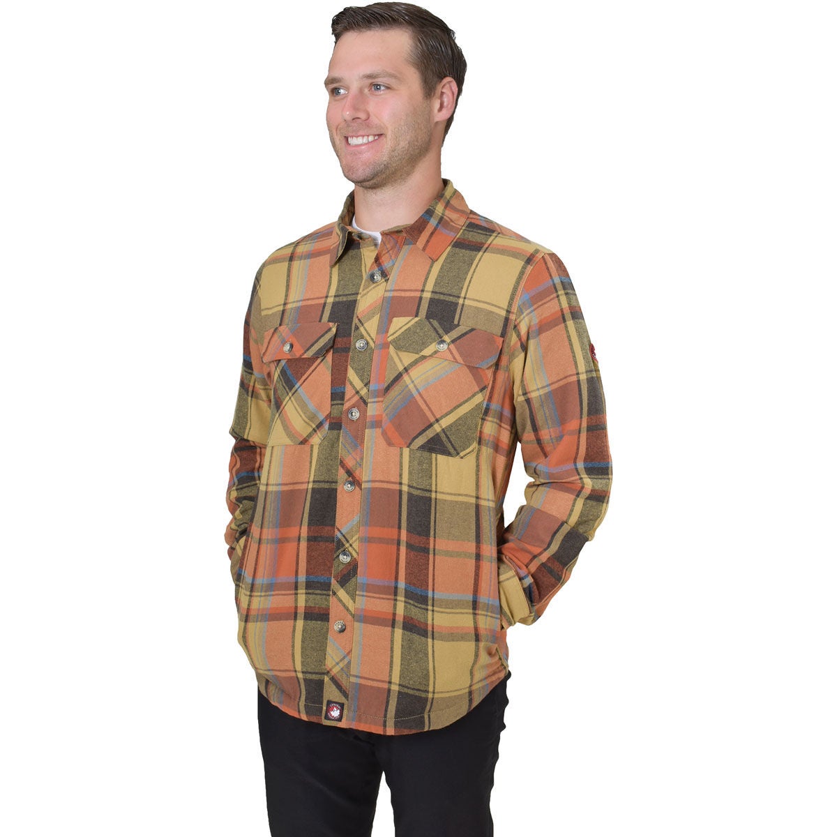 Canada Weather Gear Men's Sherpa Lined Flannel