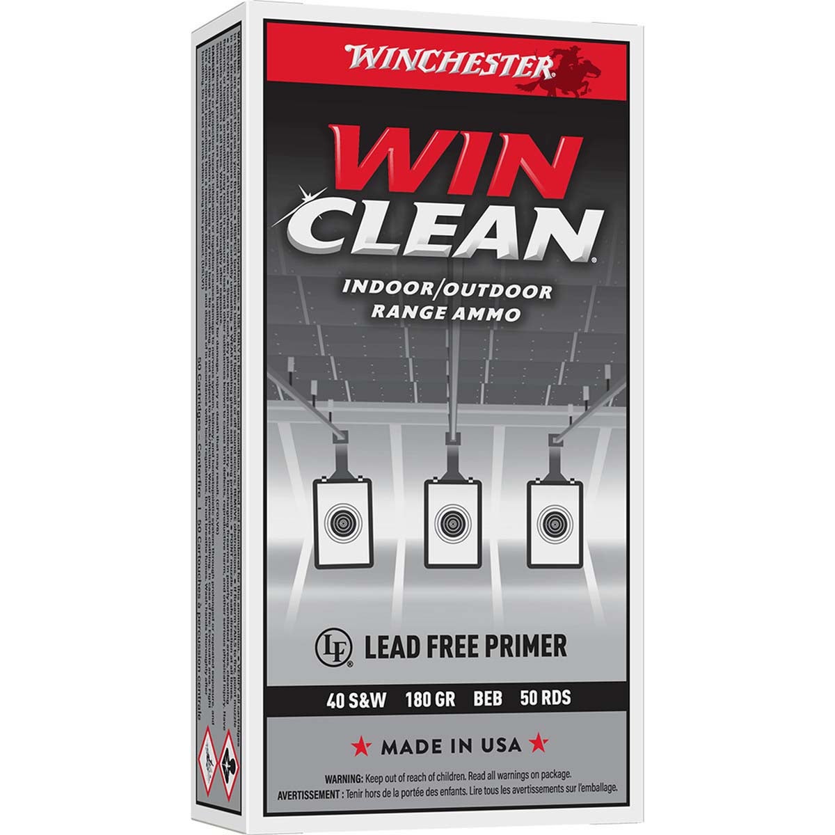 Winchester Winchester WinClean .40 S&W 180-Grain BEB Handgun Ammunition (50 Rounds)