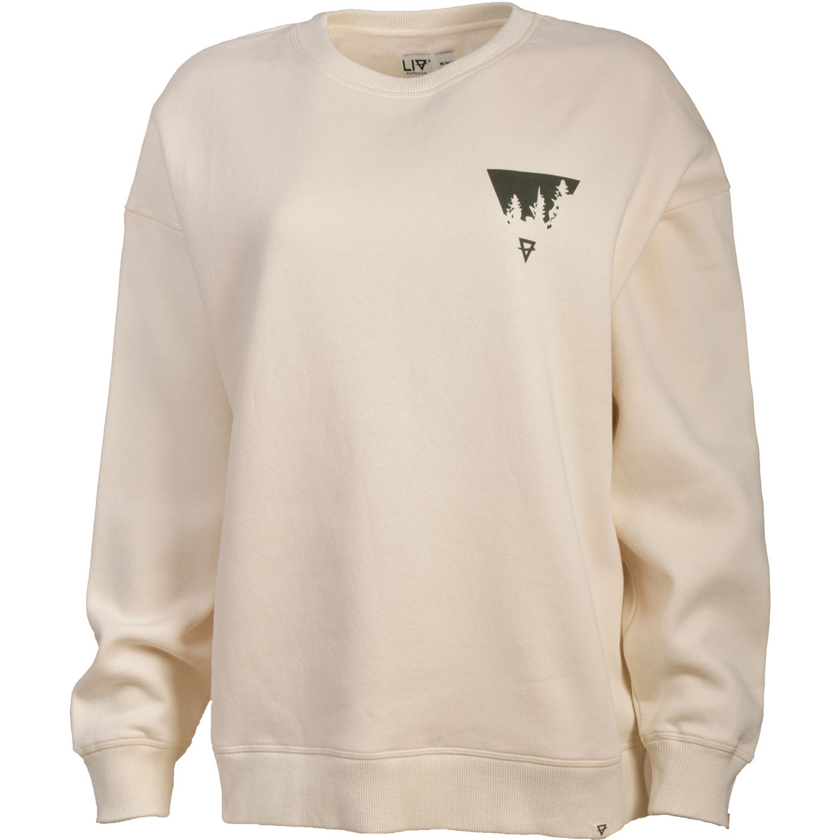 Liv Outdoor Women's Oversized Mountain Graphic Fleece Crew Sweatshirt