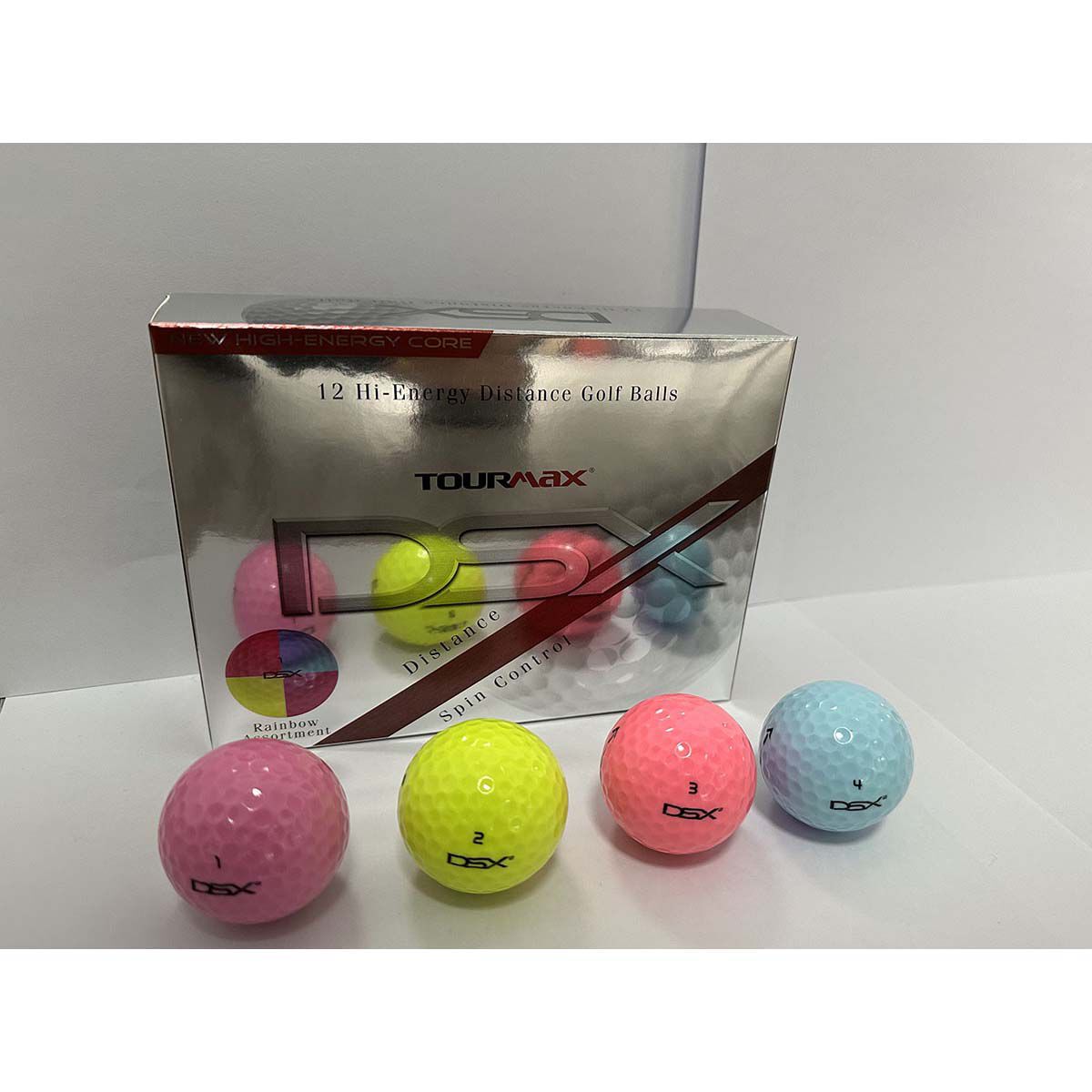 TourMax DSX Rainbow Dozen Golf Balls