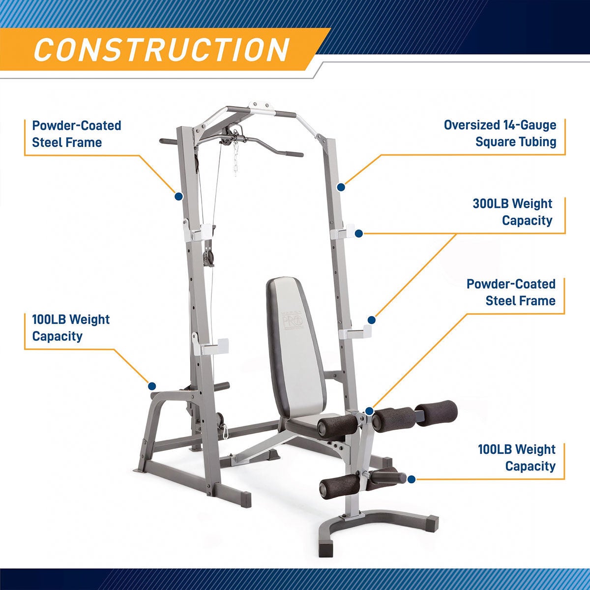 Marcy Deluxe Smith Cage System with Weight Bench