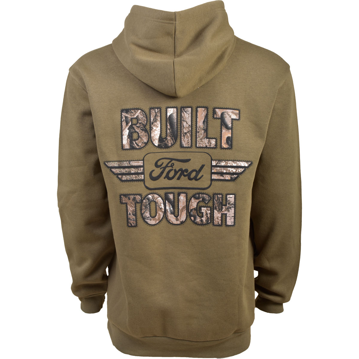 Ford Men's Ford Built Tough Camo Graphic Pullover Hoodie