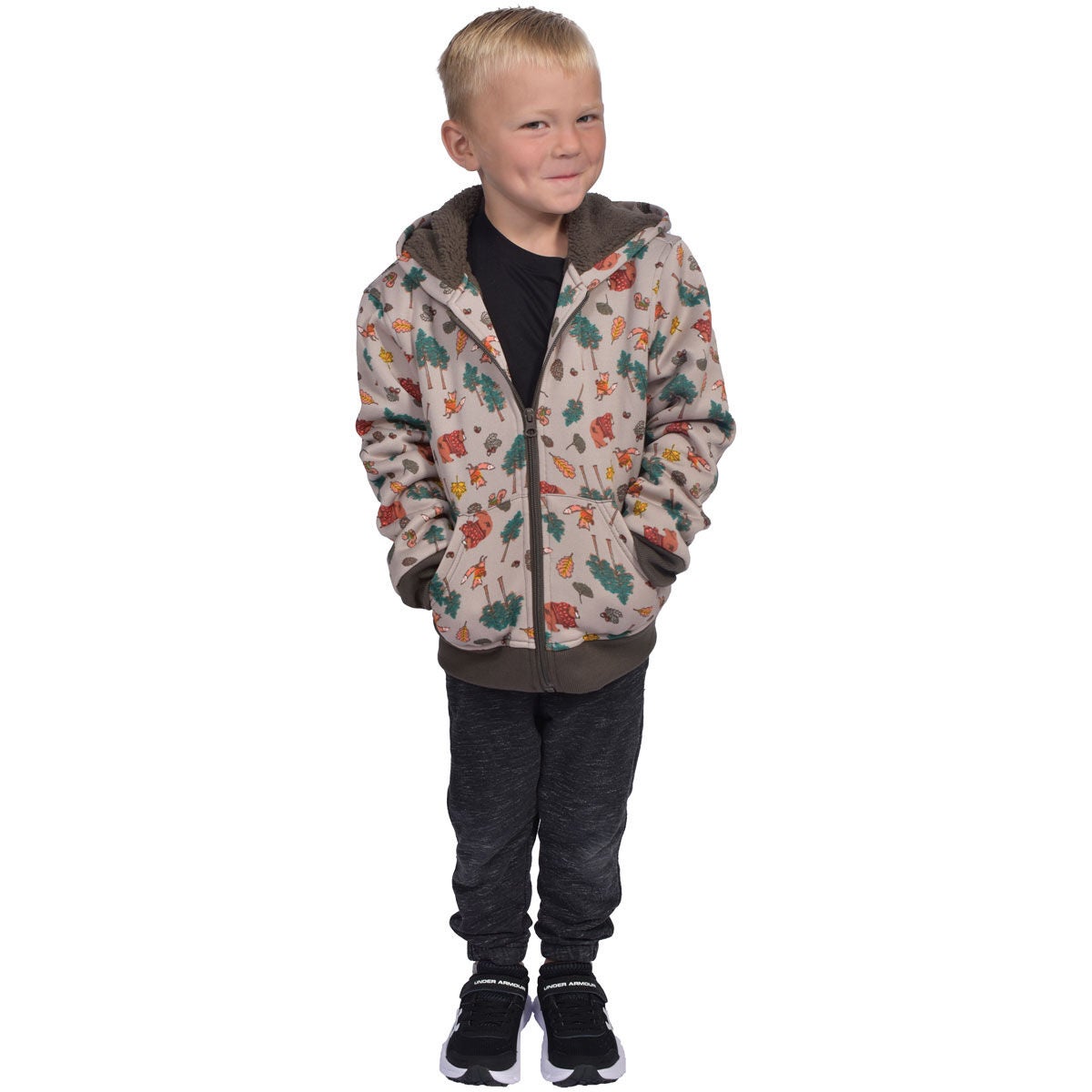 Canyon Creek Boy's Sherpa Lined Full Zip Hoodie