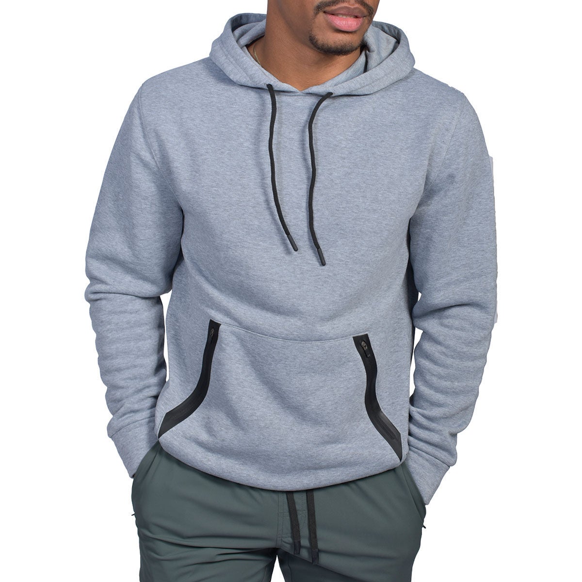 Leg3nd Men's Zip Pocket Pullover Hoodie