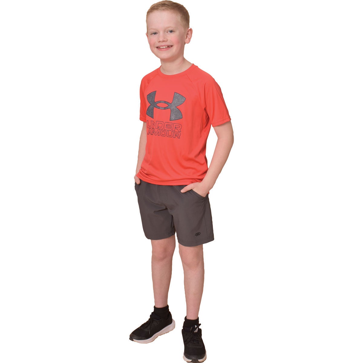 Under Armour Boys' Tech Hybrid Print Fill Short Sleeve