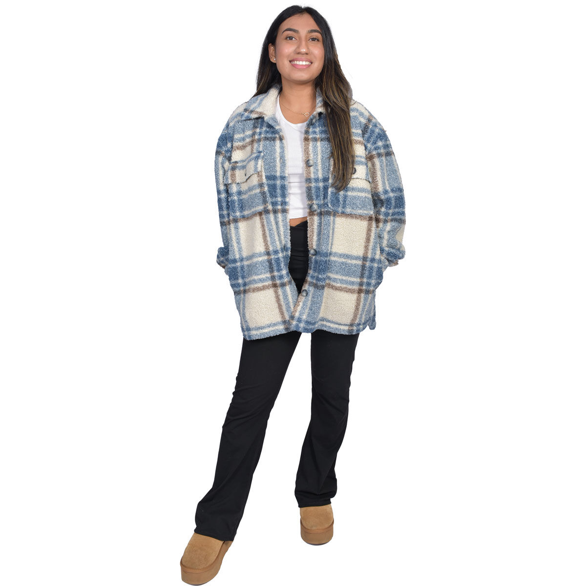 Canyon Creek Women's Sherpa Plaid Shacket