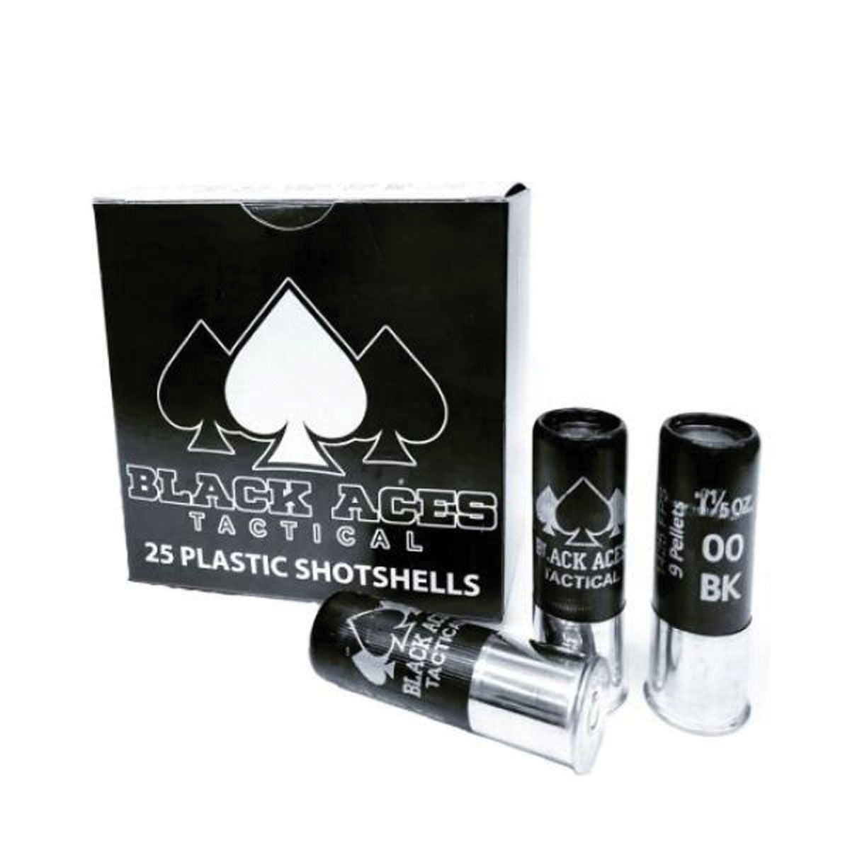Black Aces Tact 12GA 00 Buck Shot 25 Rounds