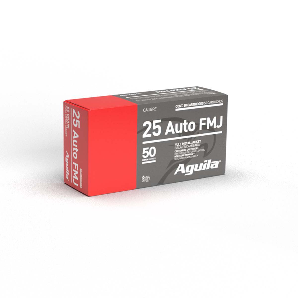 Aguila .25 Auto FMJ 50GR Ammunition - 50 Rounds