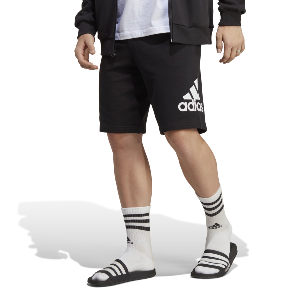 adidas Men\'s Essentials Big Logo French Terry Shorts