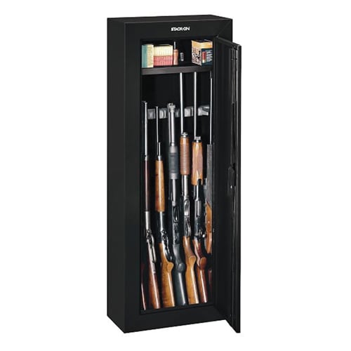 Fishing Rod and 12 Gun GunSafe Gun Cabinet