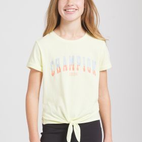 Champion Girls' Tie-Front Script Tee