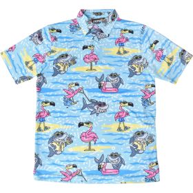 Aeroline Boy's Short Sleeve Print Polo