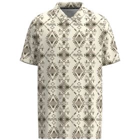 Hooey Men's 3X Tan Aztec Weekender AOP Short Sleeve Polo
