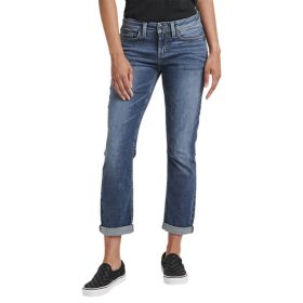 Authentic Silver Jeans Women's Mid Rise Straight Jeans