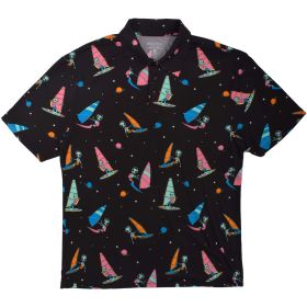 Aeroline Boys' Black Neon Alien Printed Polo