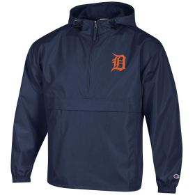 Champion Men's Detroit Tigers Pack 'N Go 1/4 Zip Rain Jacket