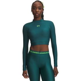 Under Armour Women's HeatGear Crop Mock Long Sleeve
