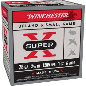 Winchester 28 Gauge 2.75" Super-X Upland & Small Game Shotshells, 1 oz, #6 Shot