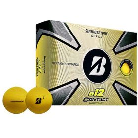Bridgestone 2023 E12 Contact Matte Yellow Golf Balls 12 Pack