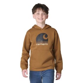Carhartt Boy's Carhartt Brown Long Sleeve Hooded Graphic Sweatshirt