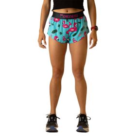 Chickn Legs Women's 1.5" Shorts Blue Flamingo
