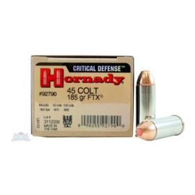 Hornady 45 Colt 185GR FTX Critical Defense Ammunition