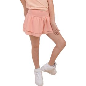 Sola Girls Girls' Lightstreme 2-Tier Flutter Hybrid Short with Crossover Waistband