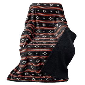 Canyon Creek Aztec 50x60 Sherpa Lined Blanket