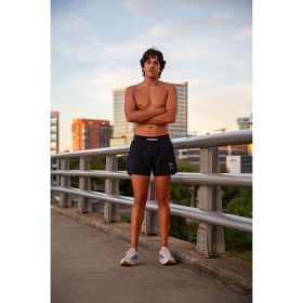 Chicknlegs Men's Black 4" Half Split Shorts