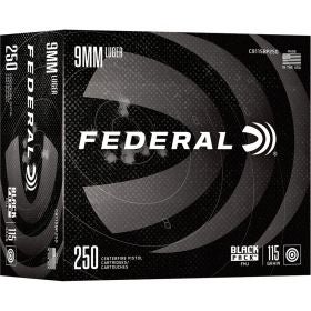 Federal 9mm Black Pack 250 Count