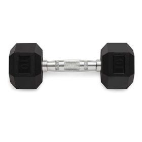 Weider 10lb Rubber Hex Dumbbell