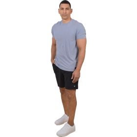 Bison Ridge Men's Acid Washed Cotton Sequoia Crew Neck Short Sleeve T-Shirt