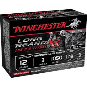 Winchester 12 Gauge Long Beard XR 3" Shot-Lok Magnum Lead Turkey Load #5 Shot
