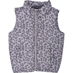New Look Sport Girls' Black Cheetah Puffer Vest