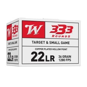 Winchester 22 Long Rifle 36-Grain Copper Plated Hollow Point Rimfire Ammunition (333 Rounds)