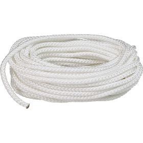 Unified Marine Diamond Braid White Multi-Purpose Cordage Rope, 1/4 in x 50 ft