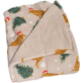 Canyon Creek Family Holiday Sherpa-Lined Blanket