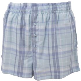 Canyon Creek Women's Blue Woven Plaid Pull-On Shorts