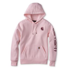 Carhartt Women's Relaxed Fit Midweight Logo Sleeve Graphic Hooded Sweatshirt
