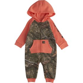 Carhartt Infant Girls' Long Sleeve Fleece Zip-Front Hooded Camo Coverall