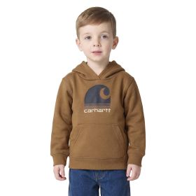 Carhartt Boy's Toddler Carhartt Brown Long Sleeve Hooded Graphic Sweatshirt