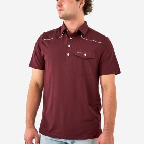 Burlebo Men's Pearl Snap Performance Polo