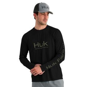 Huk Men's Pursuit Long Sleeve Crew Fishing Shirt