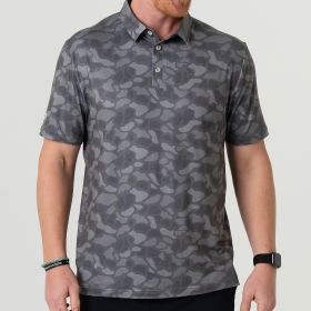 Burlebo Men's Stone Camo Performance Polo