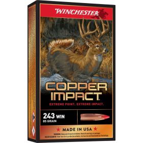 Winchester 243 Copper Impact 85-Grain Rifle Ammunition