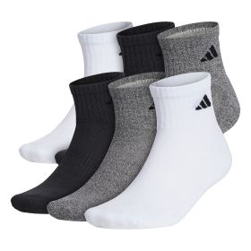 adidas Men's Athletic Cushioned 6-Pack Quarter Socks