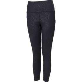Bsp Women's Tonal Floral with Pocket 7/8 Leggings