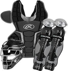 Rawlings 2022 Renegade 2.0 Intermediate Catcher's Set, Ages 12-15, Black/Silver