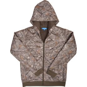 Canyon Creek Boys' Tan Woodlands Camo Sherpa-Lined Full-Zip Hoodie